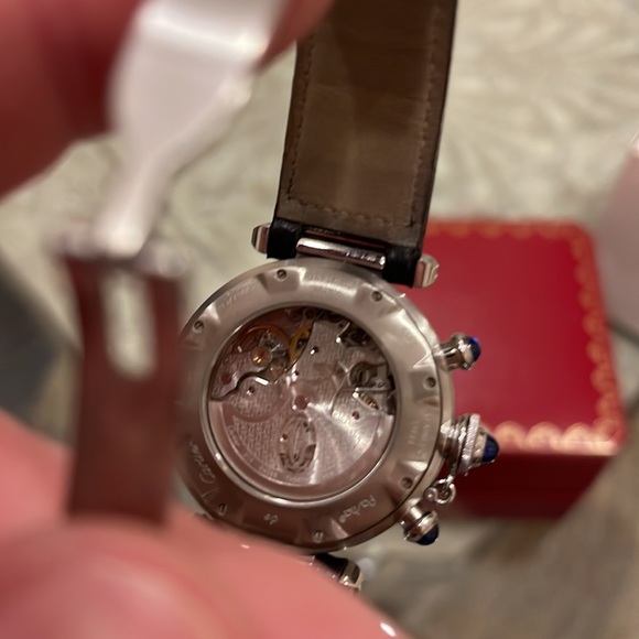 Cartier Pasha Automatic Chronograph 38 MM watch, leather band - Picture 8 of 13